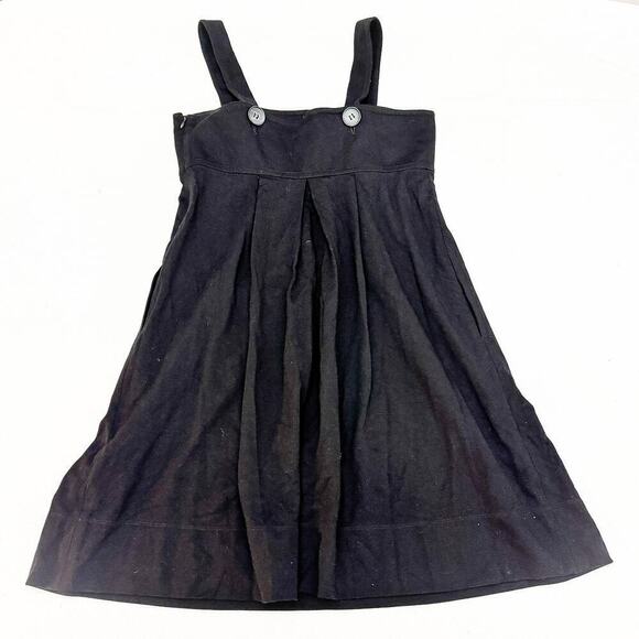 Theory Little Black Strap Sleeveless Dress Pockets Button Detail Size Small - Picture 5 of 6